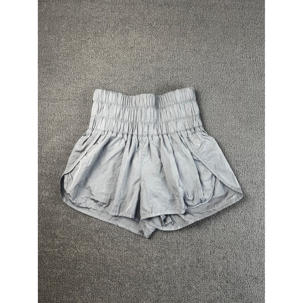 Free People Movement Shorts Grey XS The Way Home High Rise Smocked‎ Athletic